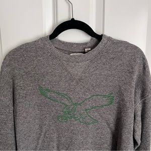 Tailgate American Eagle- Philadelphia Eagles Cropped Waffle Knit Crewneck Size M